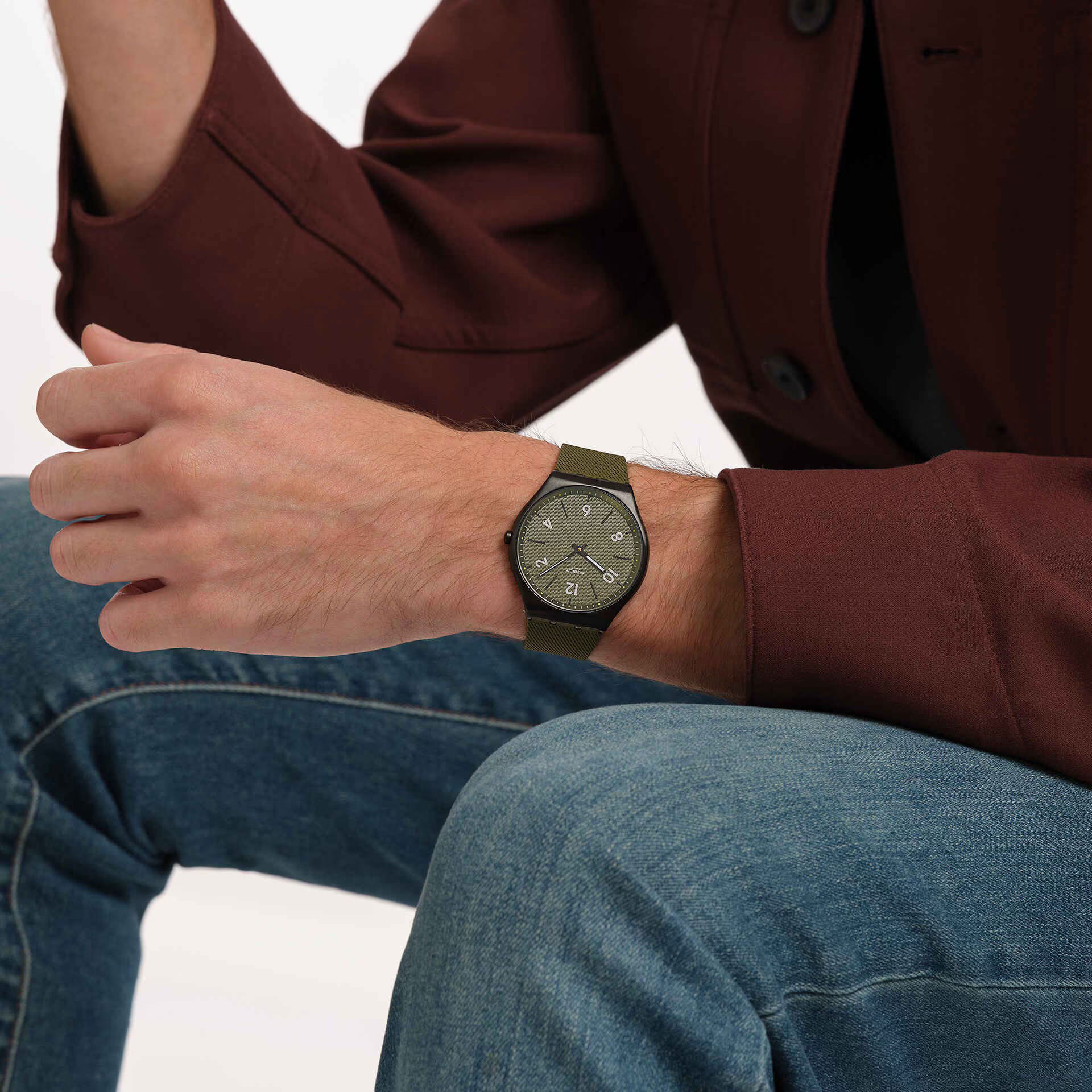 Swatch Ss07b115 Hint Of Pine Erkek Kol Saati