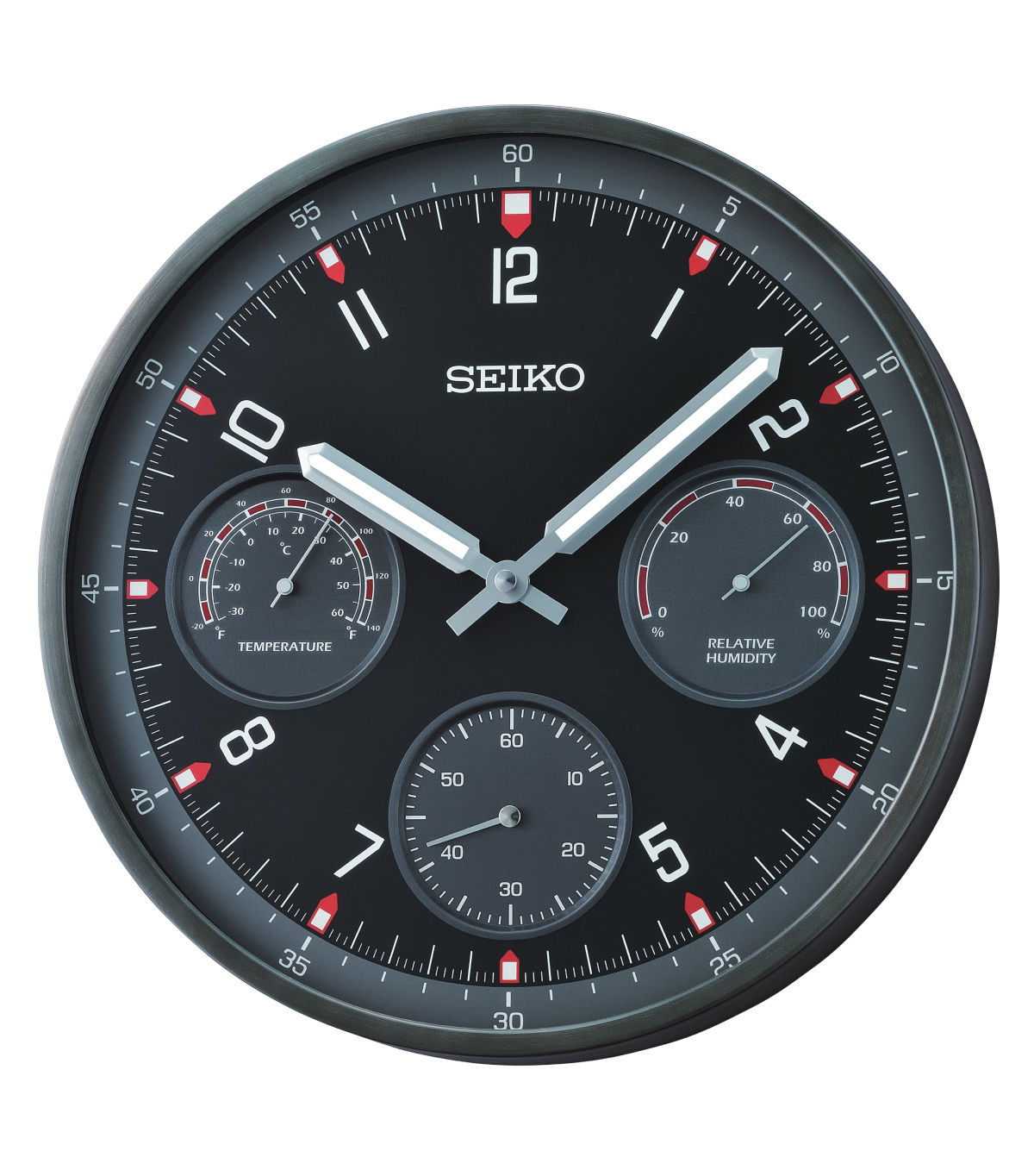 Seiko Qxa823k Termometre ve Nem Ölçerli Duvar Saati