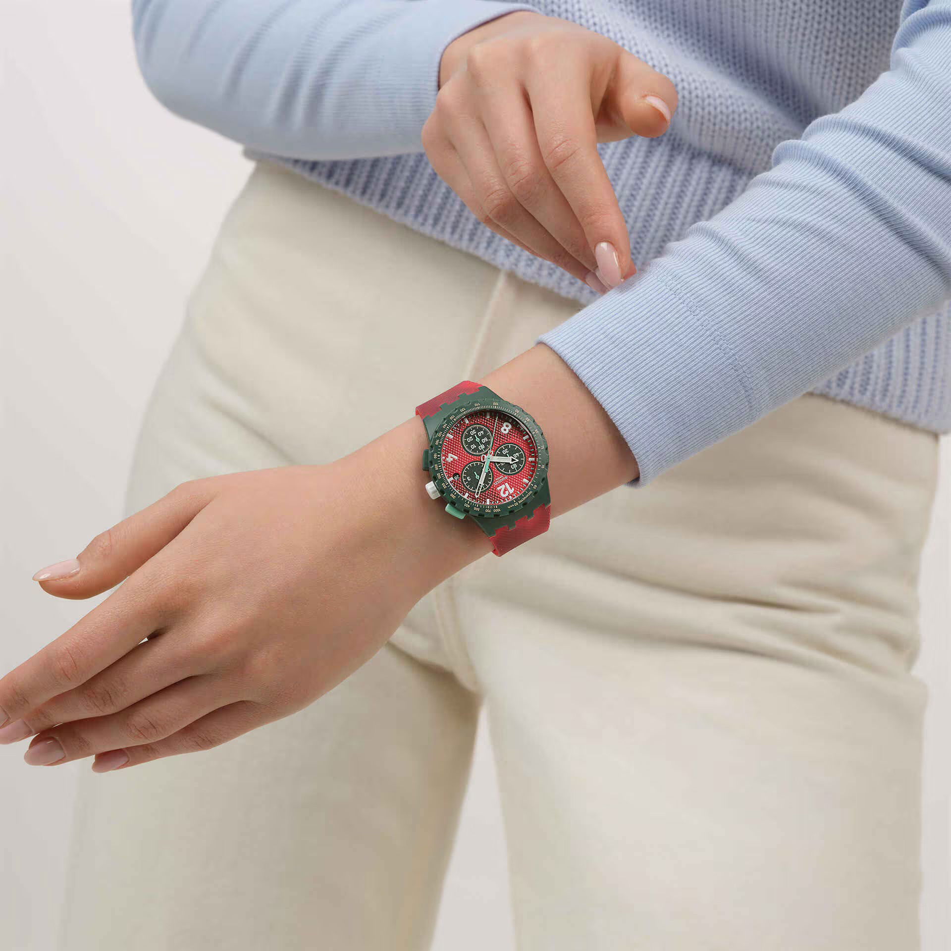 Swatch Susg410 Crimson Foliage Kronograf Kol Saati