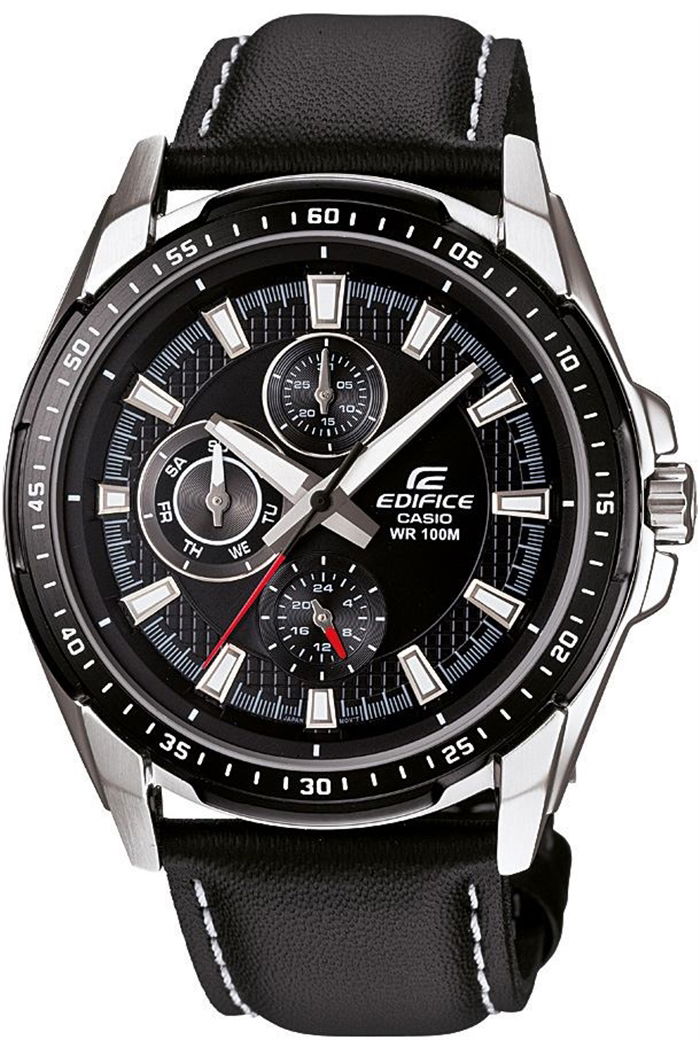Casio Ef-336l-1a1v Edifice Erkek Deri Kayışlı Saat