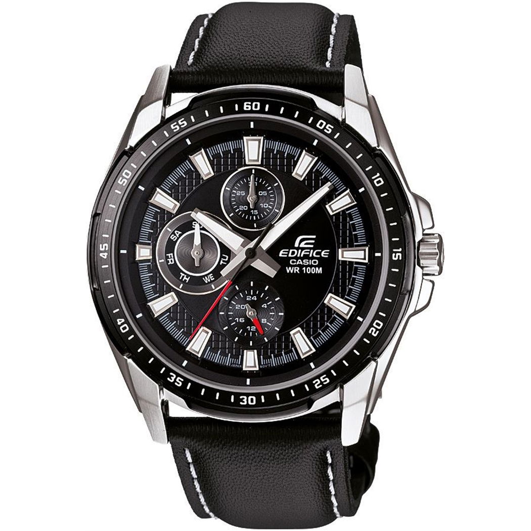 Casio Ef-336l-1a1v Edifice Erkek Deri Kayışlı Saat