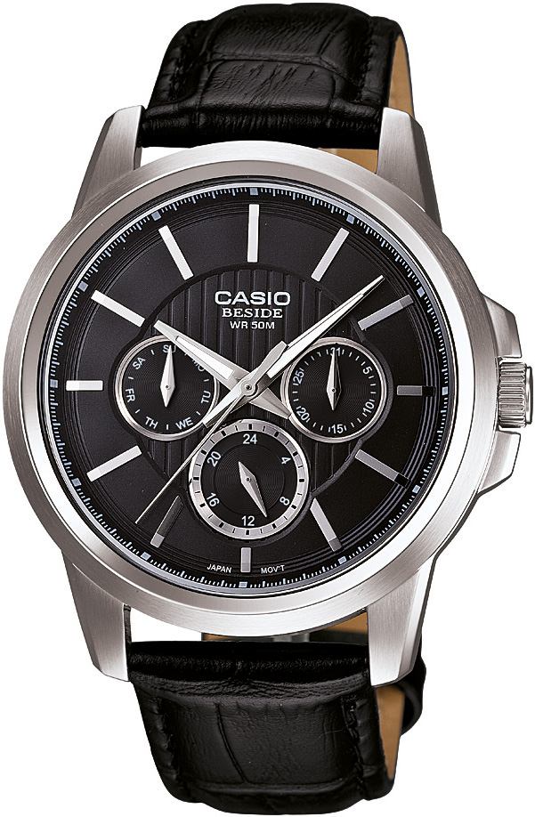 Casio Bem-307l-1avdf Beside Erkek Deri Kayışlı Saat